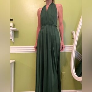 EUC Dark Green Halter Maxi